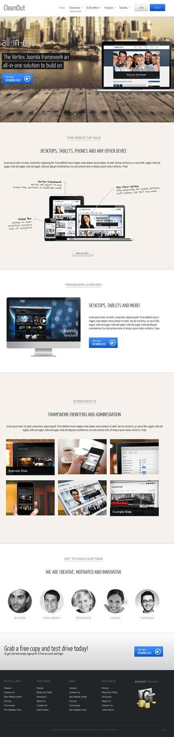 Business Joomla 3.0 Template - Cleanout