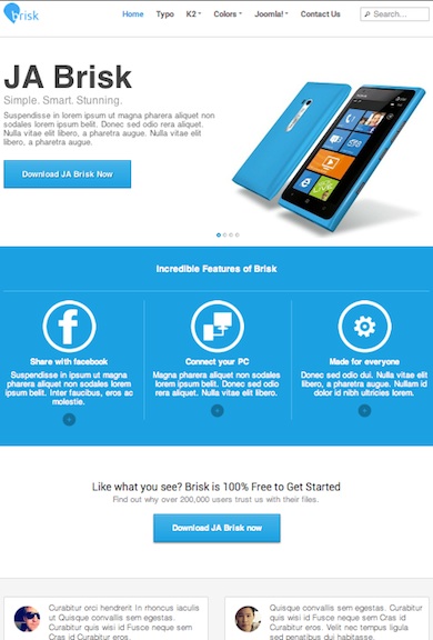 Business Joomla 3.0 Template - Brisk